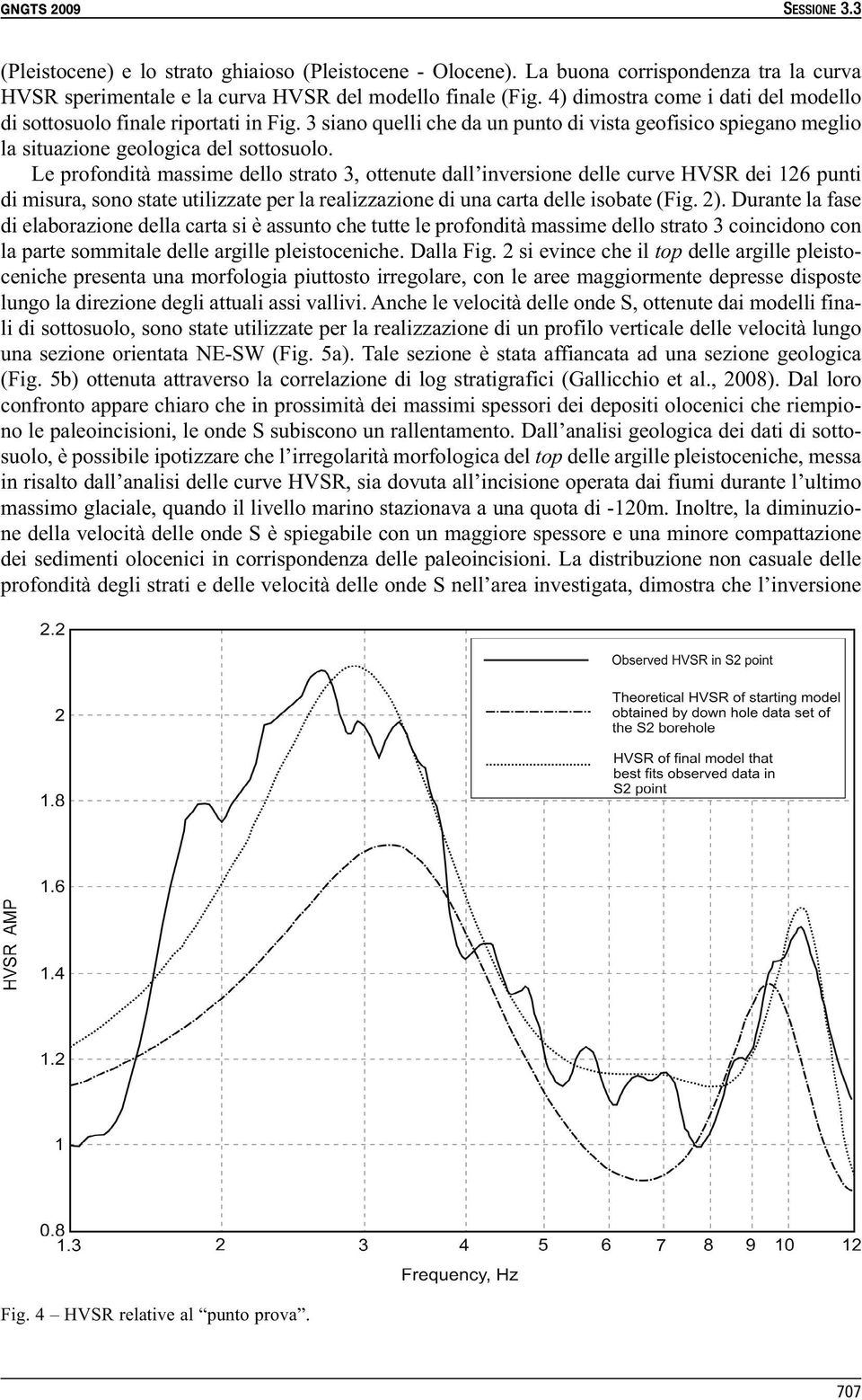 Le profondità massime dello strato 3, ottenute dall inversione delle curve HVSR dei 126 punti di misura, sono state utilizzate per la realizzazione di una carta delle isobate (Fig. 2).