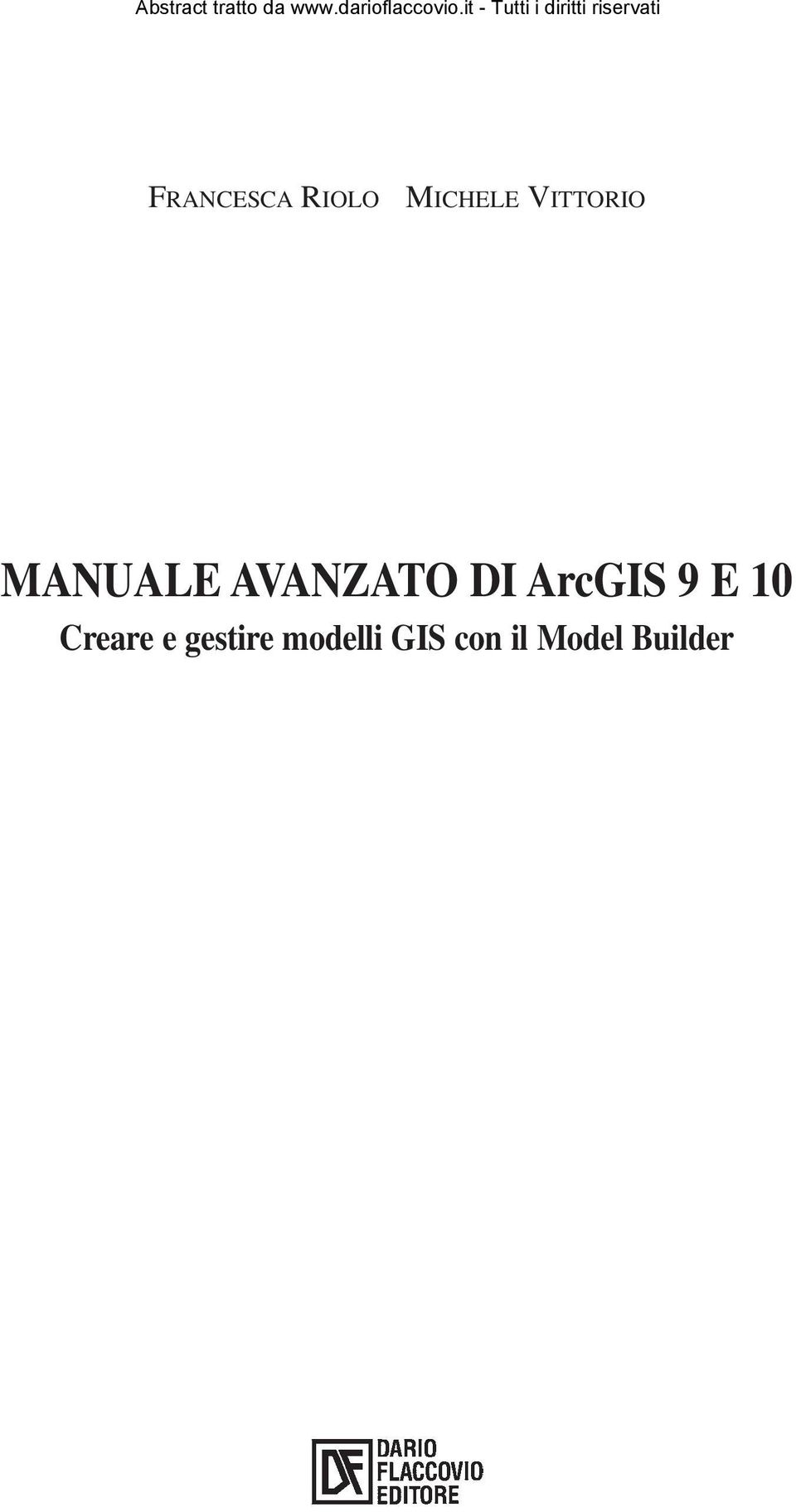 ArcGIS 9 E 10 Creare e