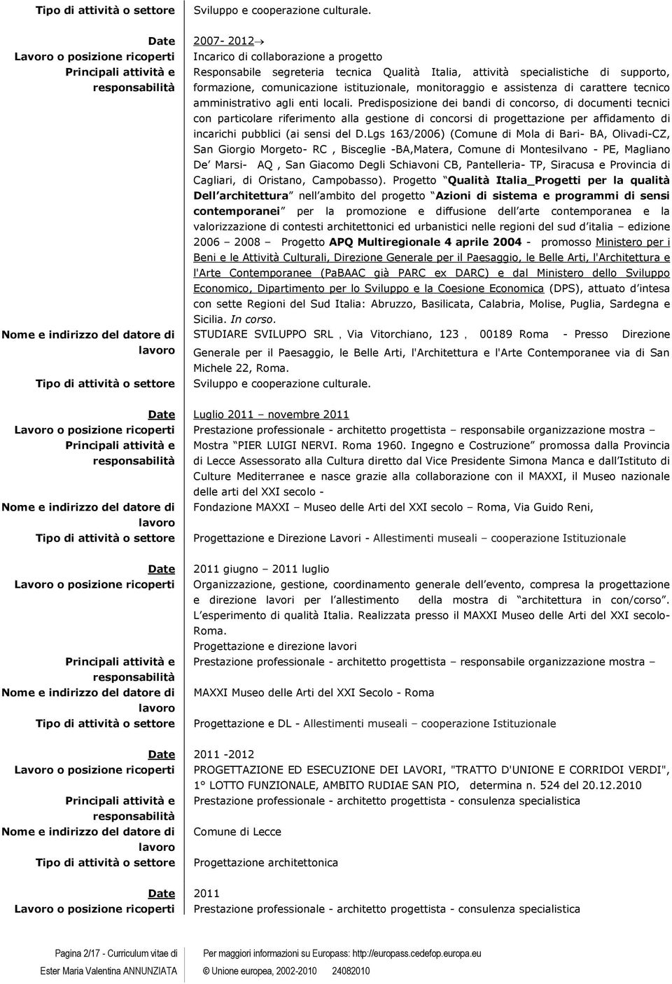 di carattere tecnico amministrativo agli enti locali.