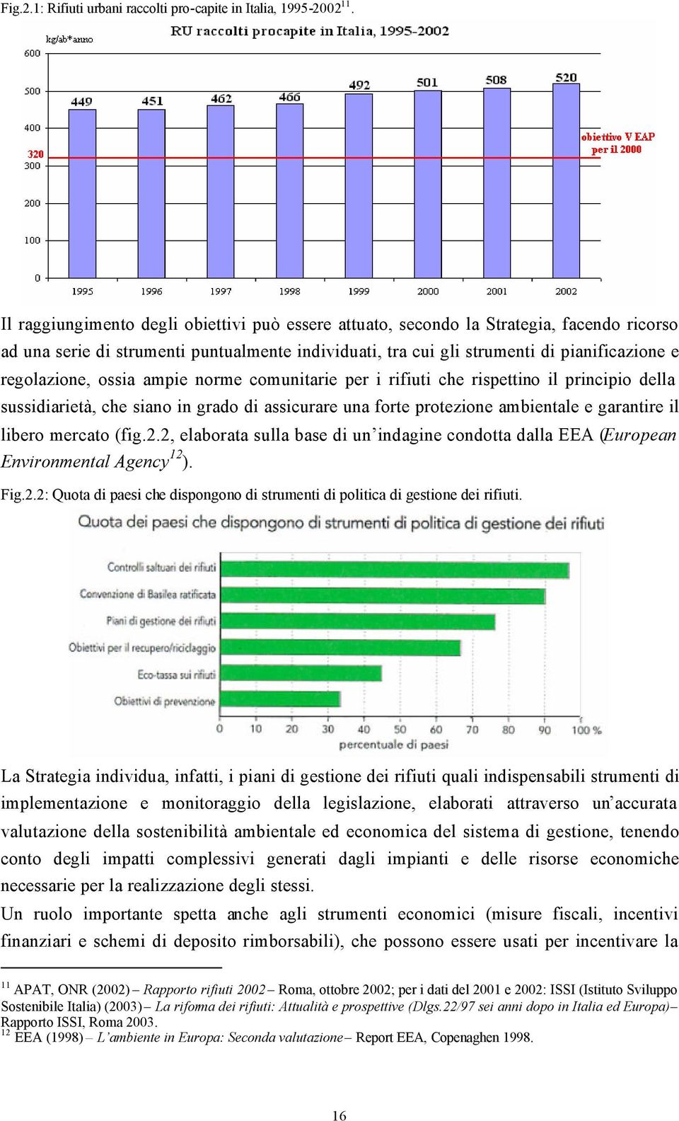 ossia ampie norme comunitarie per i rifiuti che rispettino il principio della sussidiarietà, che siano in grado di assicurare una forte protezione ambientale e garantire il libero mercato (fig.2.