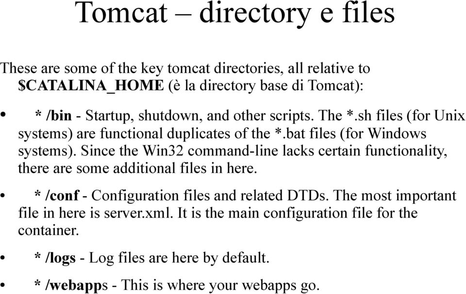 Since the Win32 command-line lacks certain functionality, there are some additional files in here. * /conf - Configuration files and related DTDs.