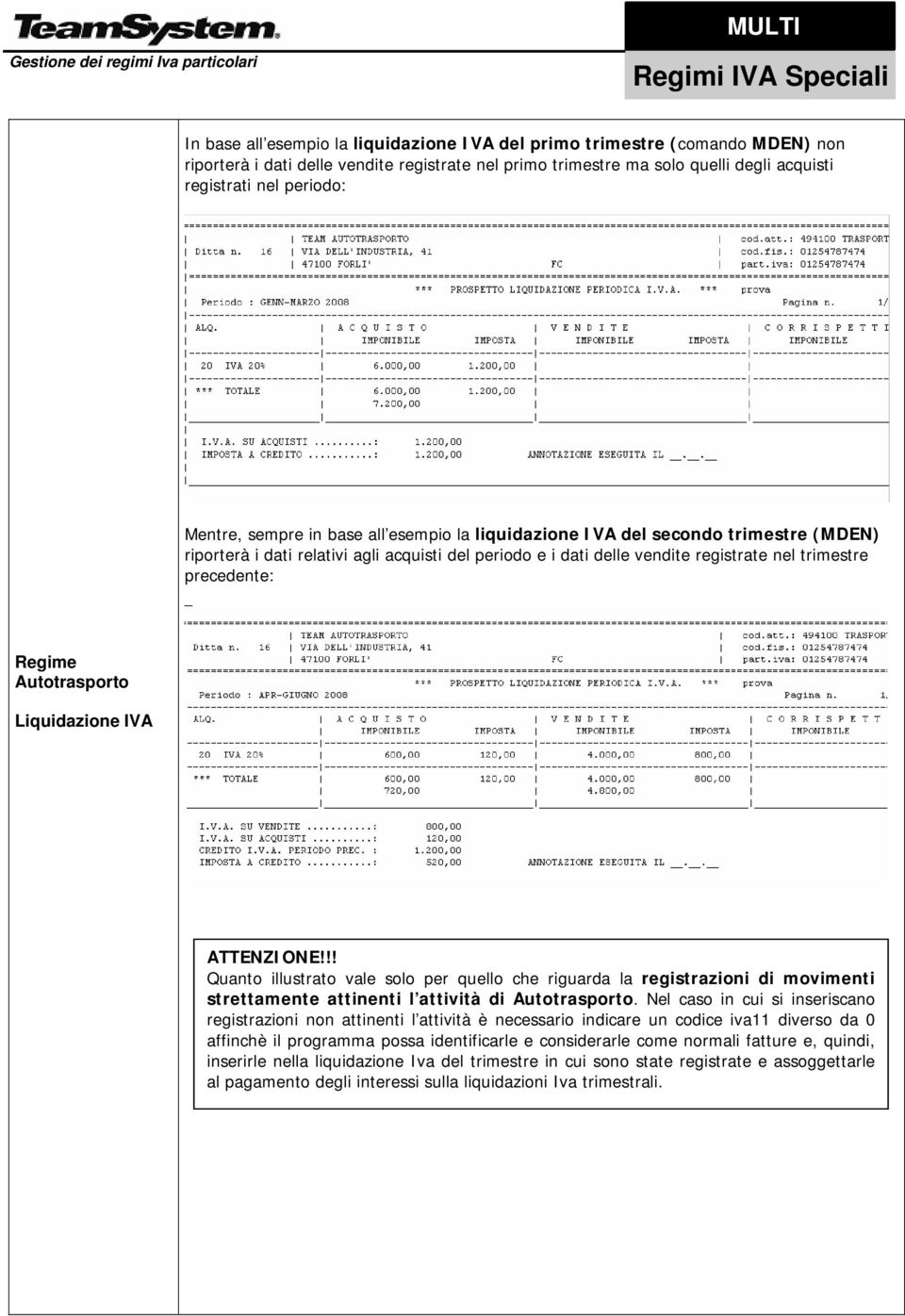 Liquidazione IVA ATTENZIONE!!! Quanto illustrato vale solo per quello che riguarda la registrazioni di movimenti strettamente attinenti l attività di.