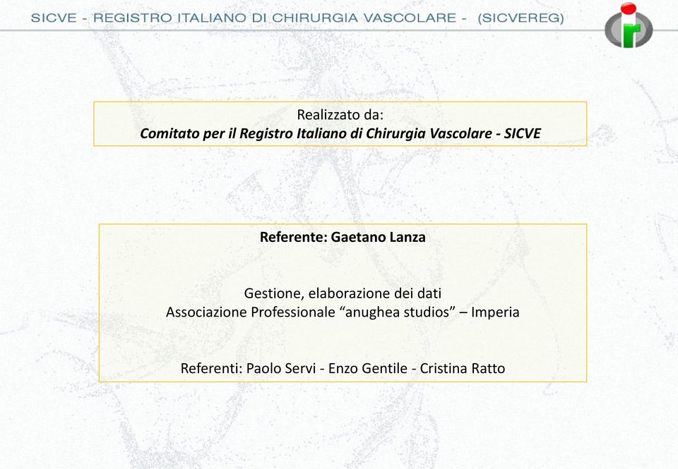 Gestione, elaborazione dei dati Associazione Professionale