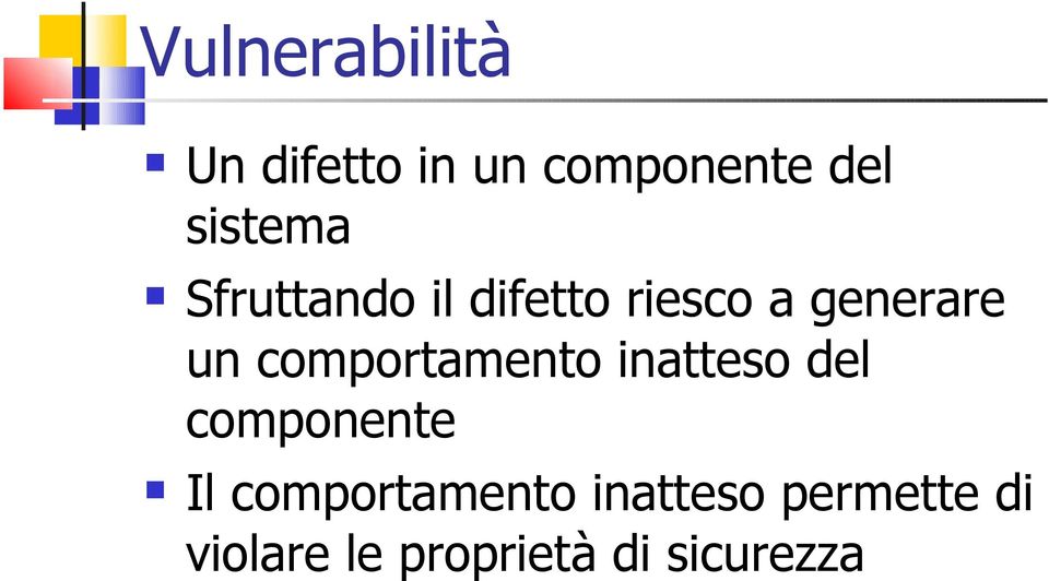 comportamento inatteso del componente Il