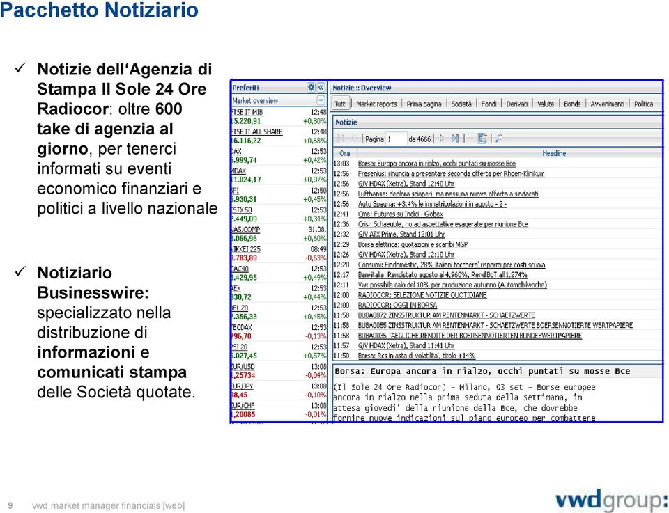 finanziari e politici a livello nazionale Notiziario Businesswire: