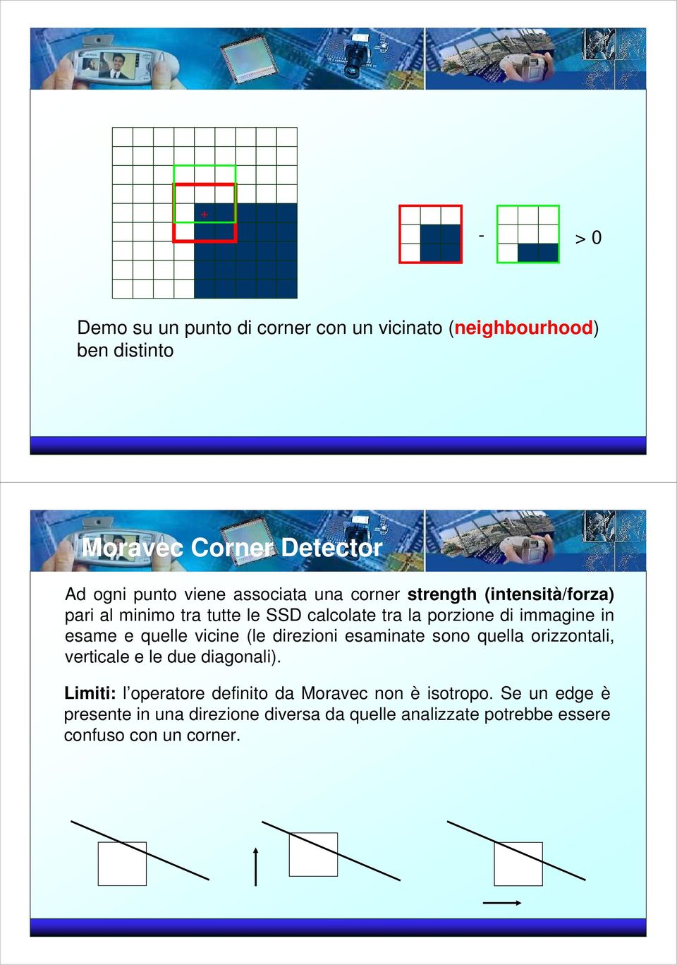 e quelle vicine (le direzioni esaminate sono quella orizzontali, verticale e le due diagonali).