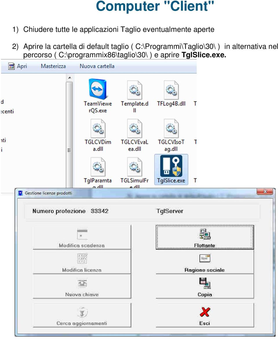 default taglio ( C:\Programmi\Taglio\30\ ) in alternativa