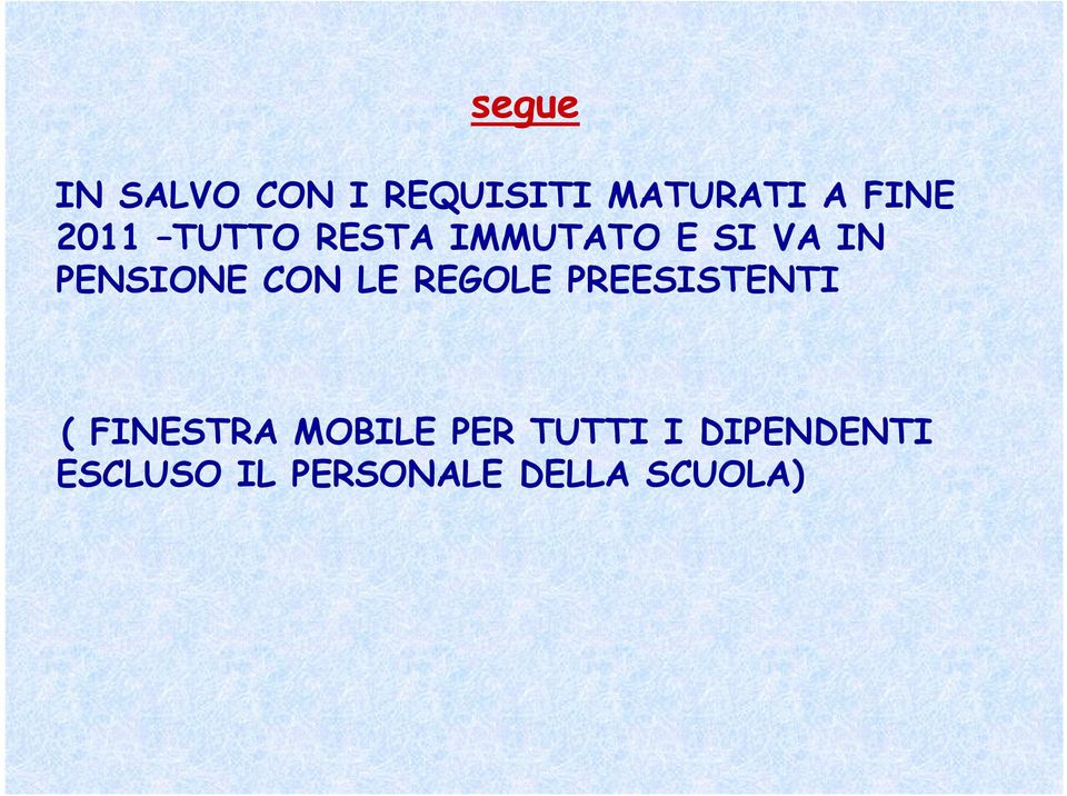 CON LE REGOLE PREESISTENTI ( FINESTRA MOBILE PER