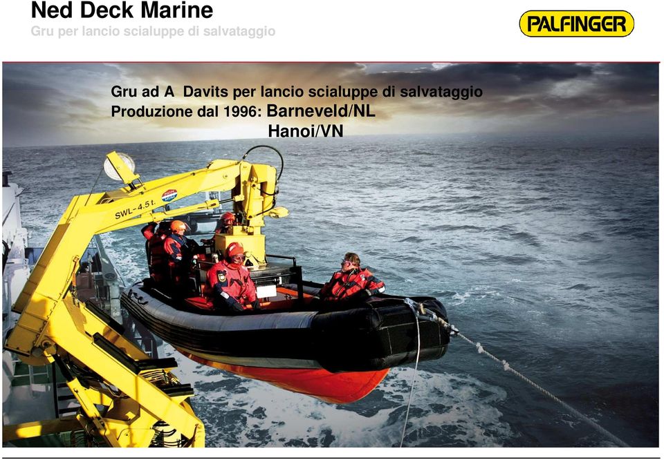 Davits per lancio scialuppe di