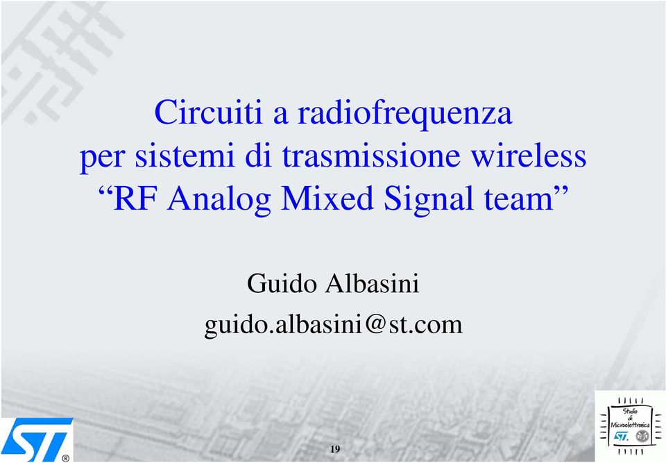 RF Analog Mixed Signal team
