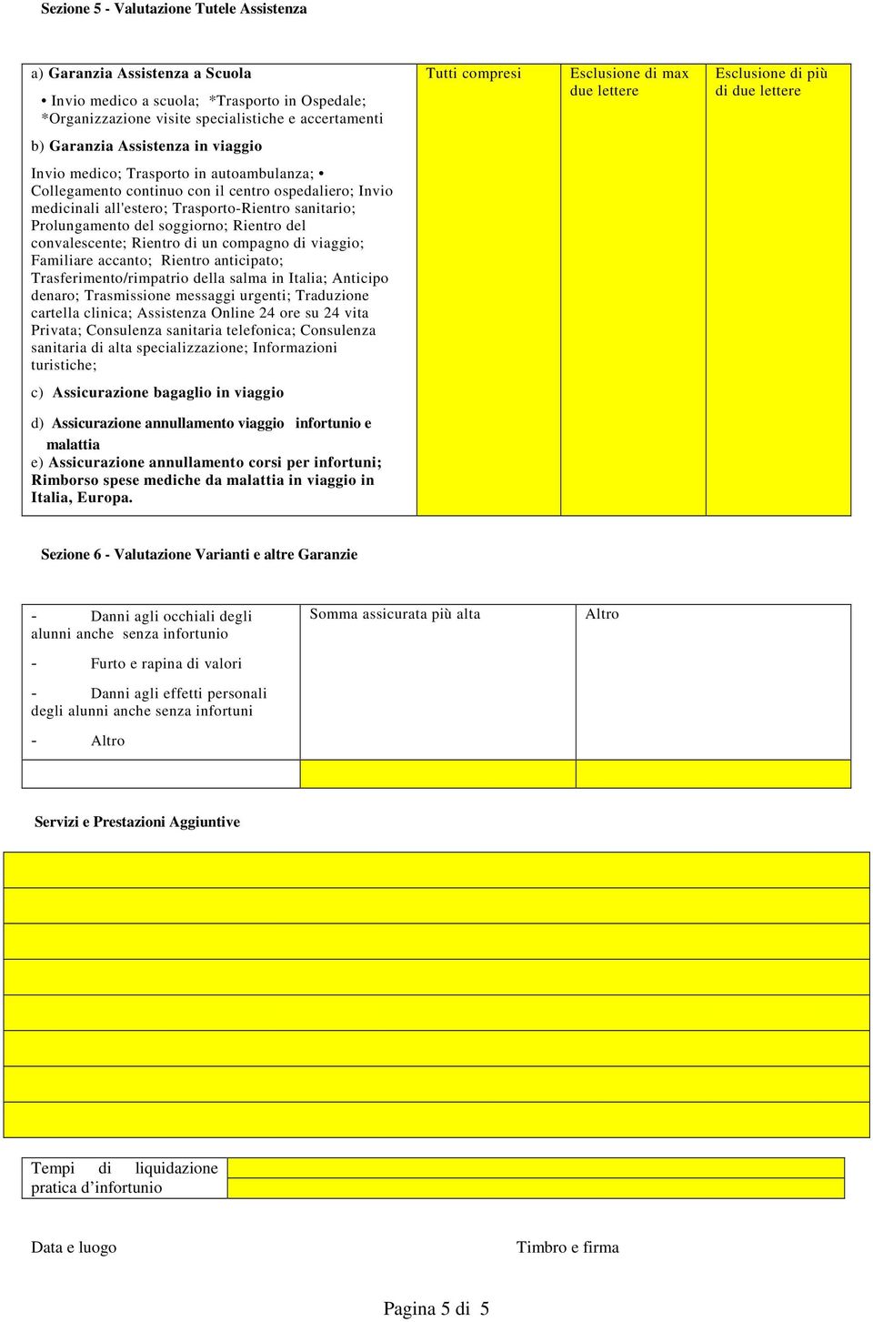 Trasporto-Rientro sanitario; Prolungamento del soggiorno; Rientro del convalescente; Rientro di un compagno di viaggio; Familiare accanto; Rientro anticipato; Trasferimento/rimpatrio della salma in