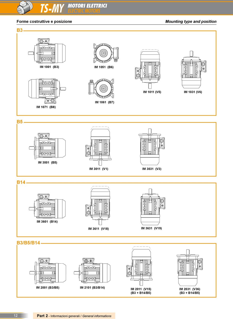 IM 3601 (B14) IM 3611 (V18) IM 3631 (V19) B3/B5/B14 IM 2001 (B3/B5) IM 2101 (B3/B14) IM 2011