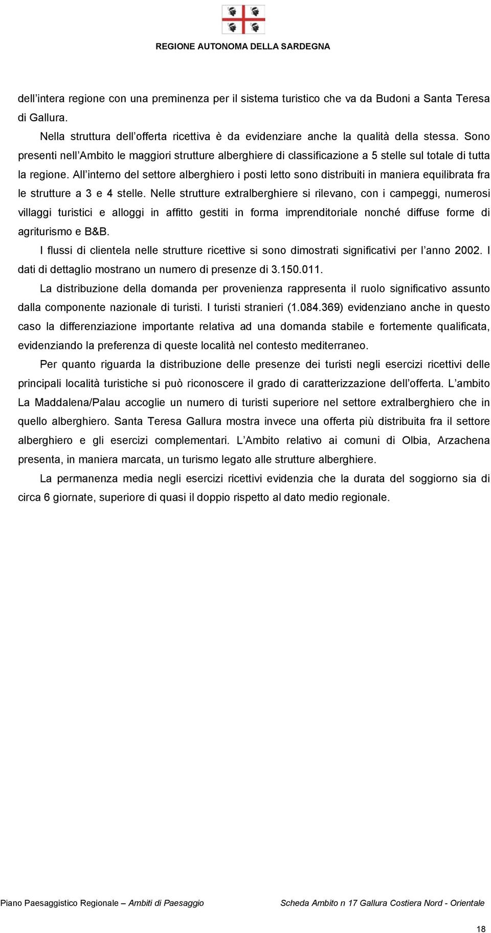 All interno del settore alberghiero i posti letto sono distribuiti in maniera equilibrata fra le strutture a 3 e 4 stelle.