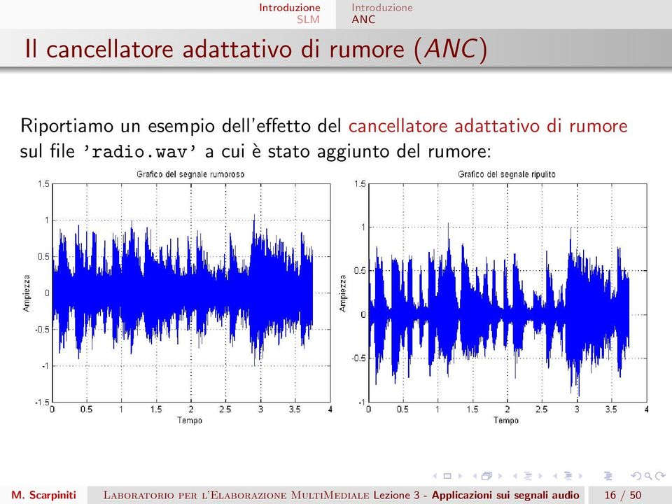 wav a cui è stato aggiunto del rumore: M.