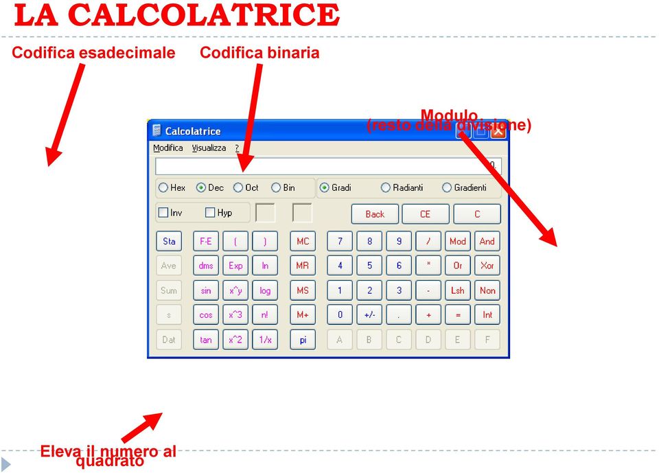 binaria Modulo (resto della