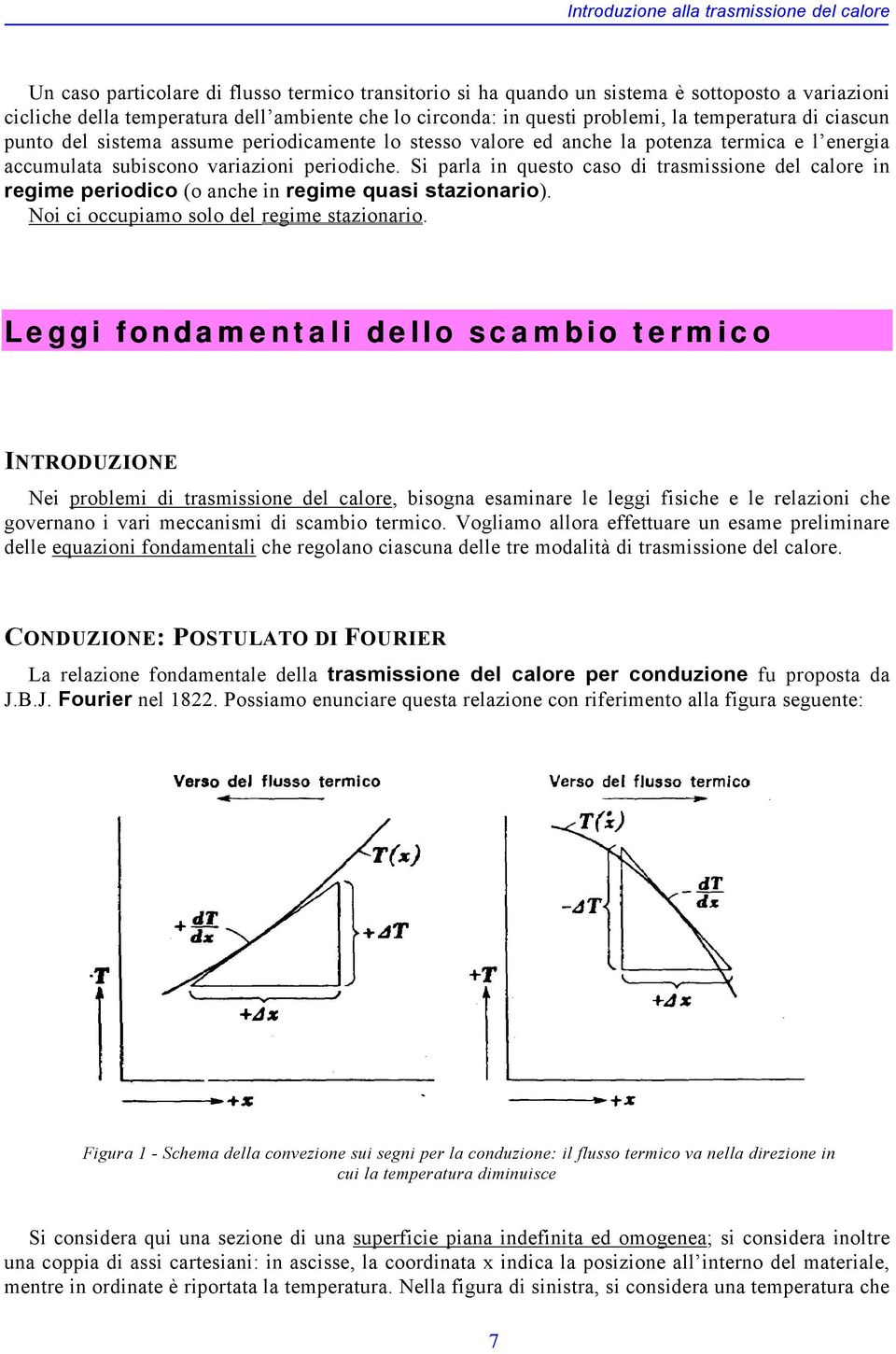 Si parla in questo caso di trasmissione del calore in regime periodico (o ance in regime quasi stazionario). Noi ci occupiamo solo del regime stazionario.