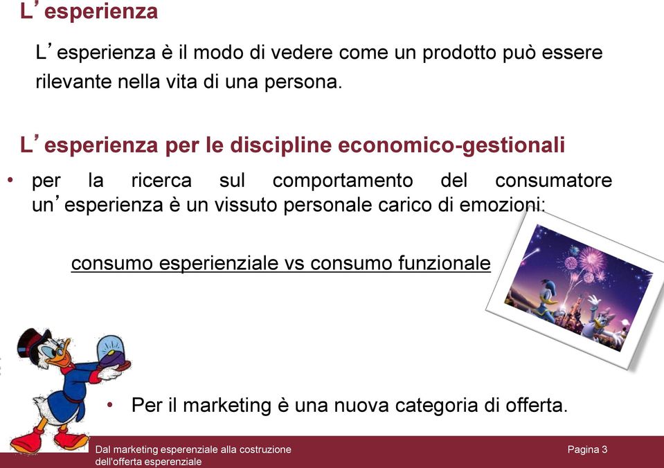 L esperienza per le discipline economico-gestionali per la ricerca sul comportamento del