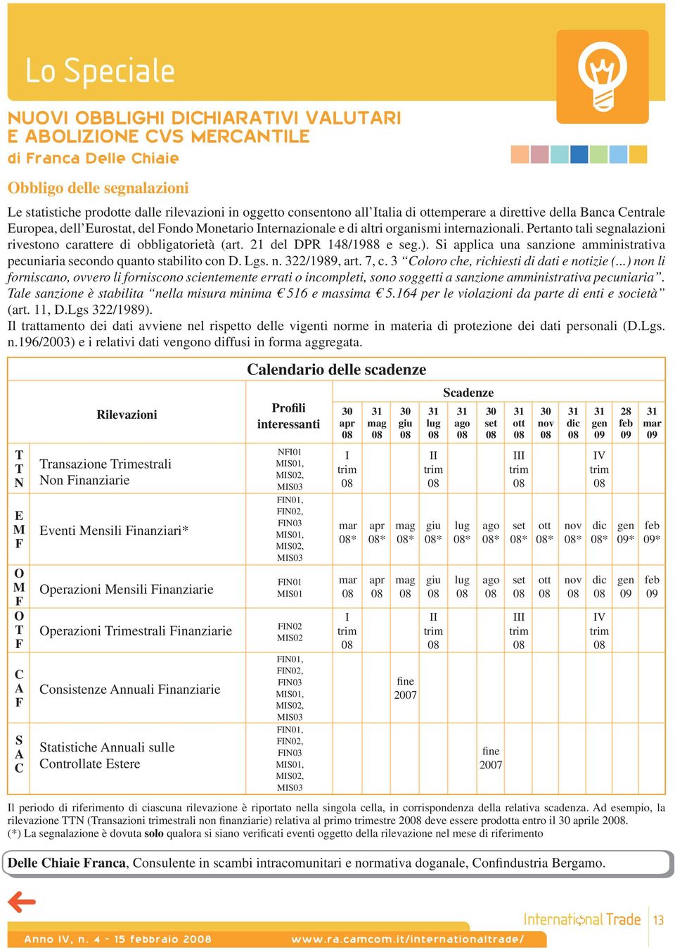 Pertanto tali segnalazioni rivestono carattere di obbligatorietà (art. 21 del DPR 148/1988 e seg.). Si applica una sanzione amministrativa pecuniaria secondo quanto stabilito con D. Lgs. n.