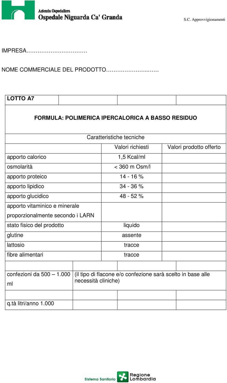 glucidico 48-52 % confezioni da 500 1.