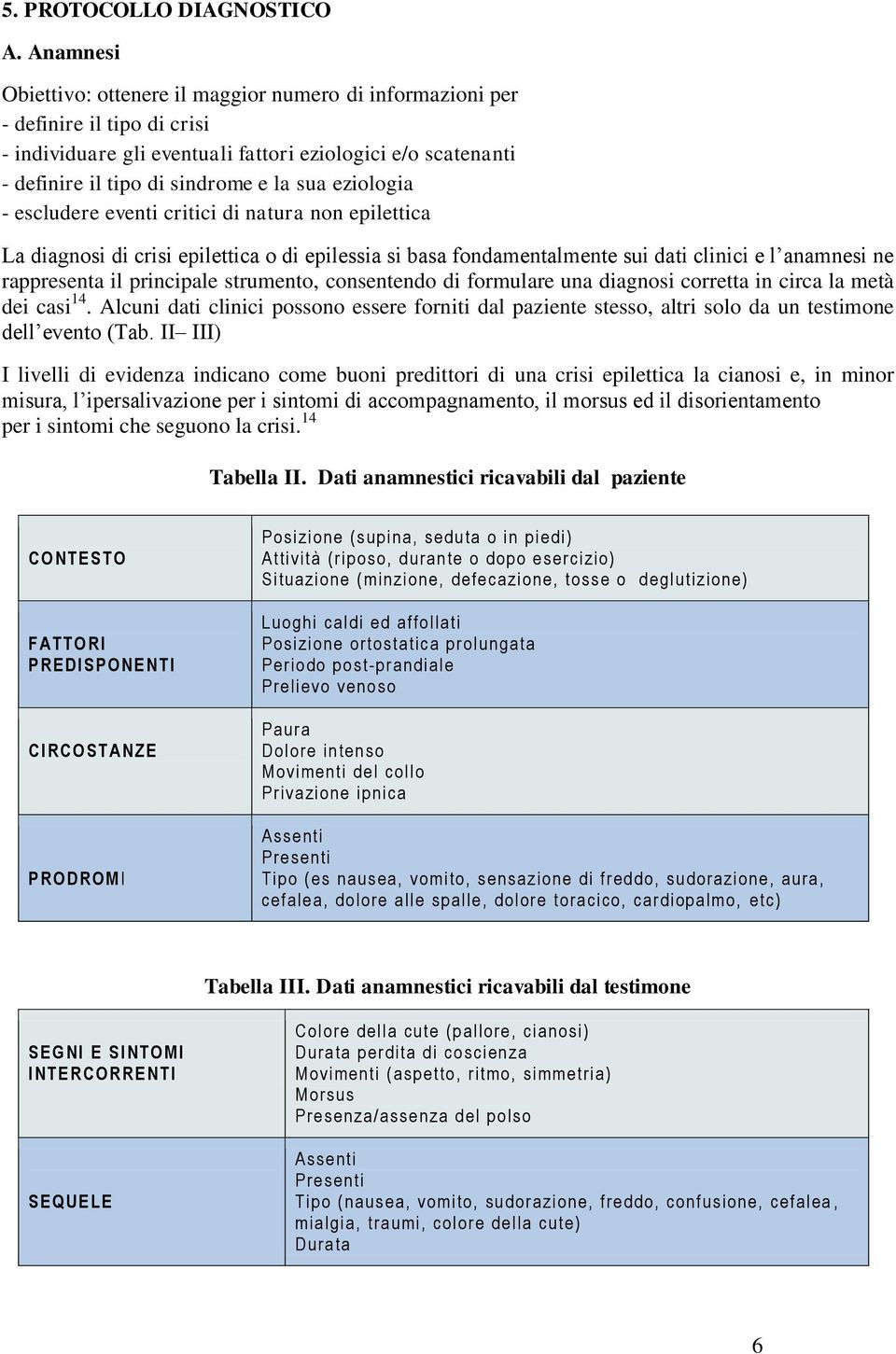 eziologia - escludere eventi critici di natura non epilettica La diagnosi di crisi epilettica o di epilessia si basa fondamentalmente sui dati clinici e l anamnesi ne rappresenta il principale