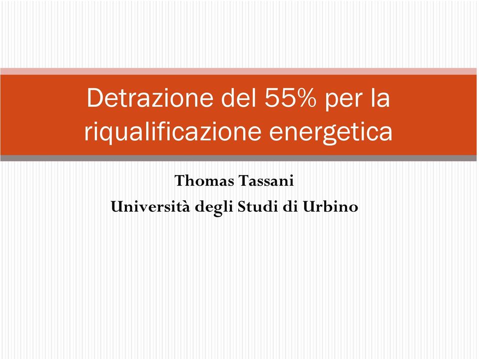 energetica Thomas Tassani