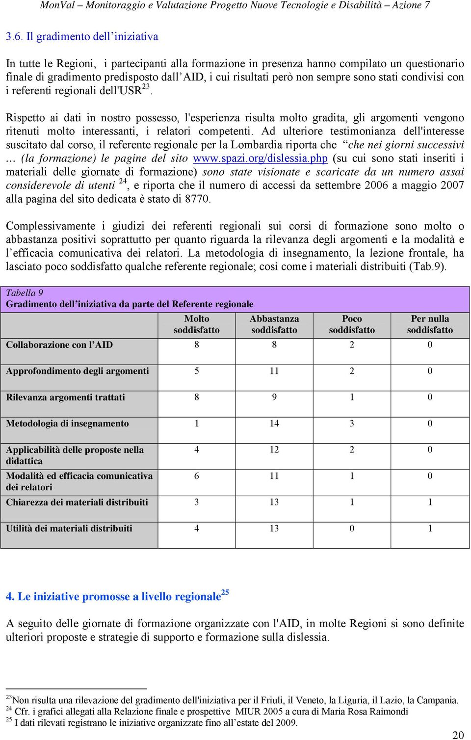 Rispetto ai dati in nostro possesso, l'esperienza risulta molto gradita, gli argomenti vengono ritenuti molto interessanti, i relatori competenti.