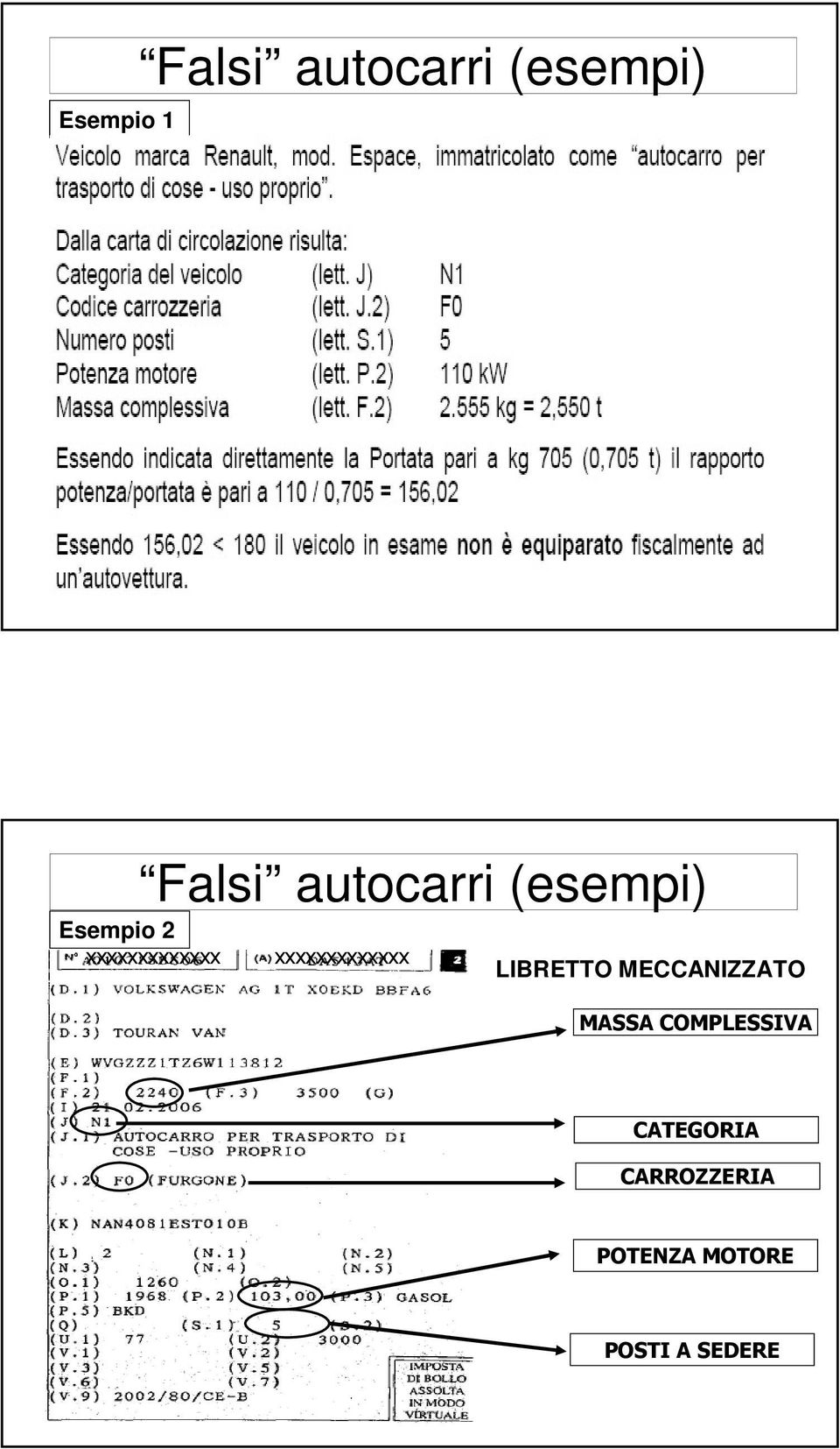 MECCANIZZATO MASSA COMPLESSIVA CATEGORIA