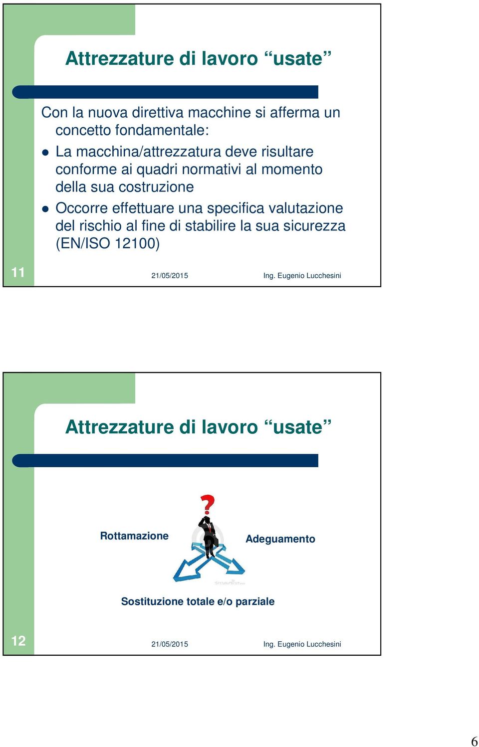 Occorre effettuare una specifica valutazione del rischio al fine di stabilire la sua sicurezza