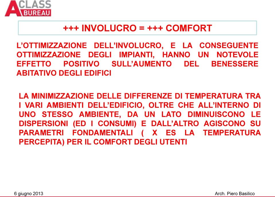 TEMPERATURA TRA I VARI AMBIENTI DELL EDIFICIO, OLTRE CHE ALL INTERNO DI UNO STESSO AMBIENTE, DA UN LATO DIMINUISCONO LE