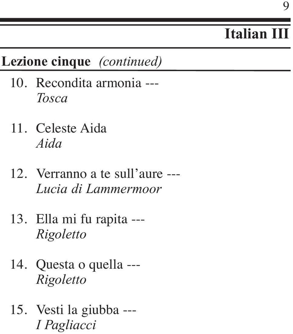 Lucia di Lammermoor Ella mi fu rapita --- Rigoletto