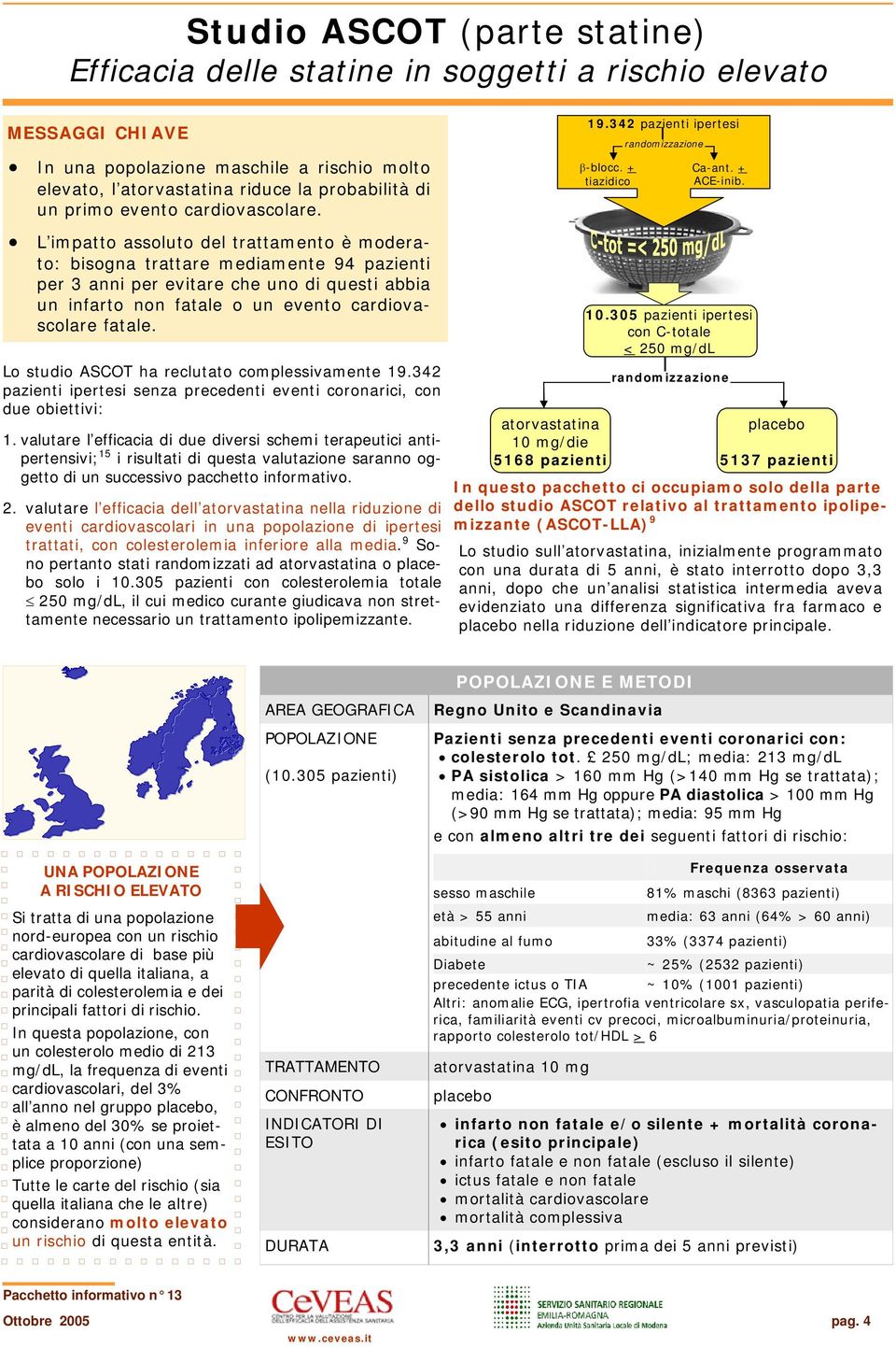 L impatto assoluto del trattamento è moderato: bisogna trattare mediamente 94 pazienti per 3 anni per evitare che uno di questi abbia un infarto non fatale o un evento cardiovascolare fatale.