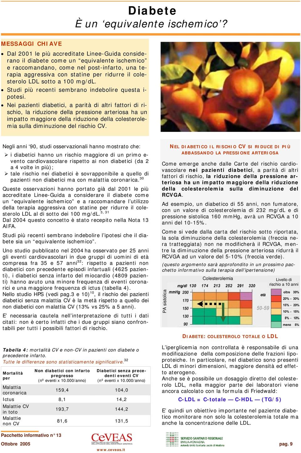 colesterolo LDL sotto a 100 mg/dl. Studi più recenti sembrano indebolire questa i- potesi.