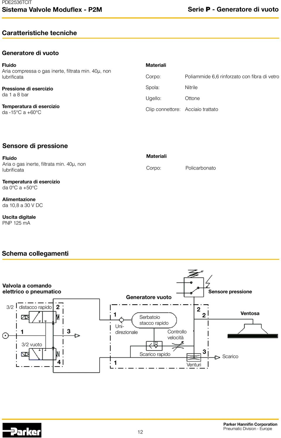 connettore: Acciaio trattato Sensore di pressione Fluido Aria o gas inerte, filtrata min.