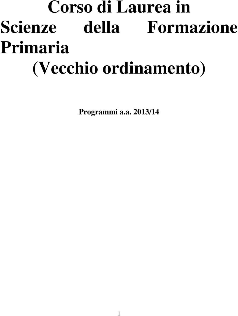 Primaria (Vecchio