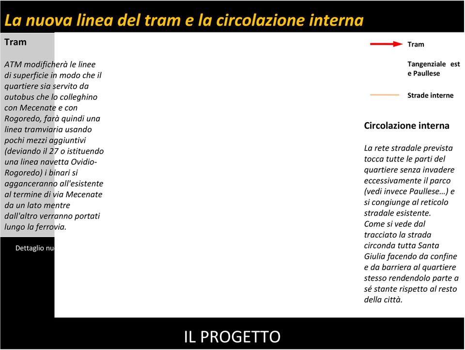 mentre dall'altro verranno portati lungo la ferrovia.