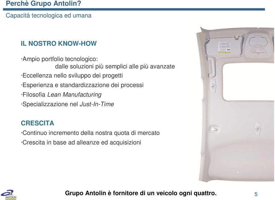 più avanzate Eccellenza nello sviluppo dei progetti Esperienza e standardizzazione dei processi Filosofia Lean