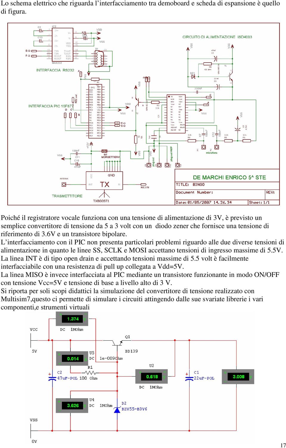 riferimento di 3.6V e un transistore bipolare.