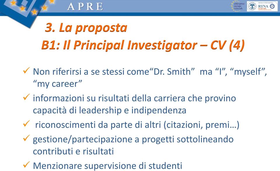 capacità di leadership e indipendenza riconoscimenti da parte di altri (citazioni, premi