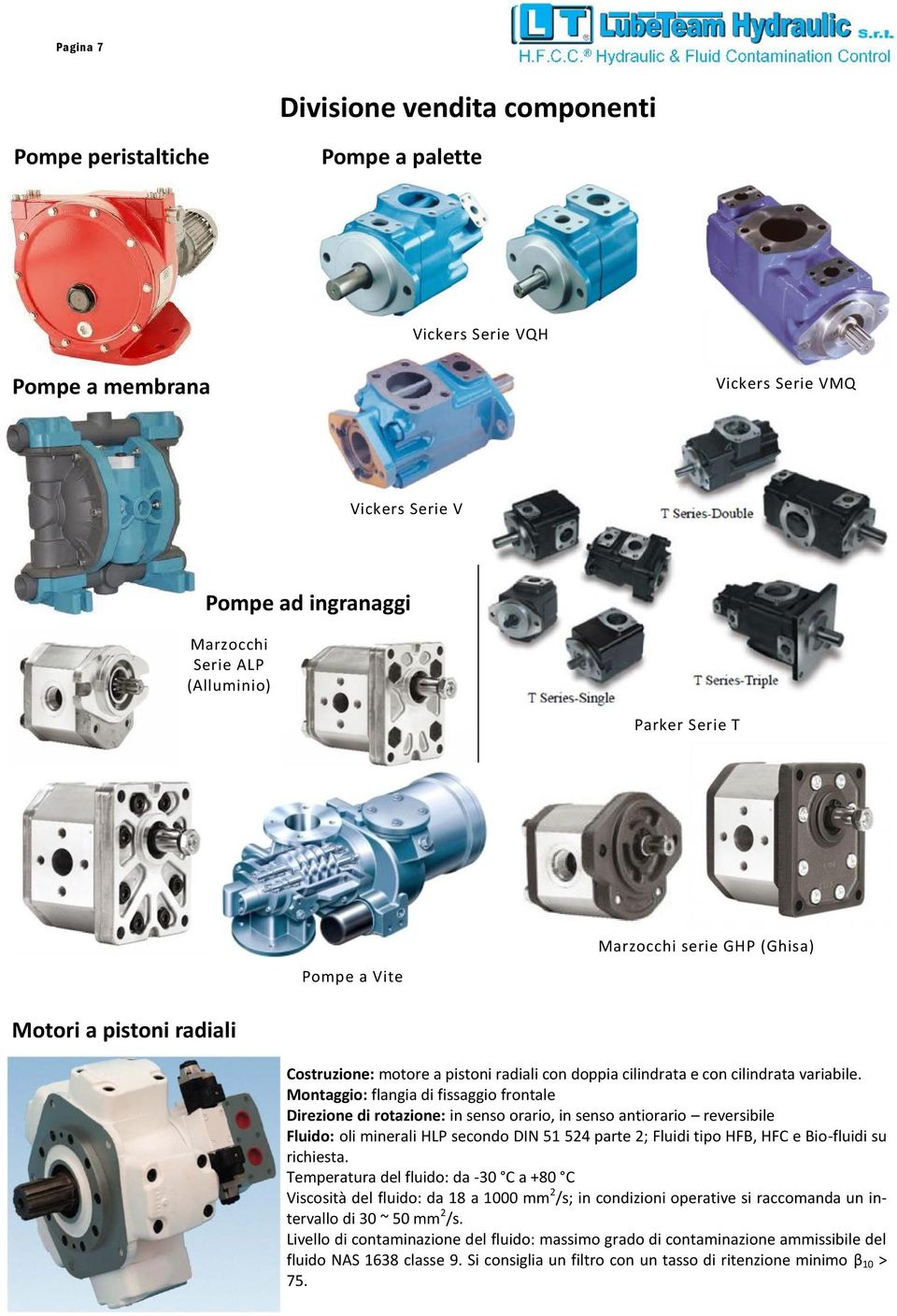 Montaggio: flangia di fissaggio frontale Direzione di rotazione: in senso orario, in senso antiorario reversibile Fluido: oli minerali HLP secondo DIN 51 524 parte 2; Fluidi tipo HFB, HFC e