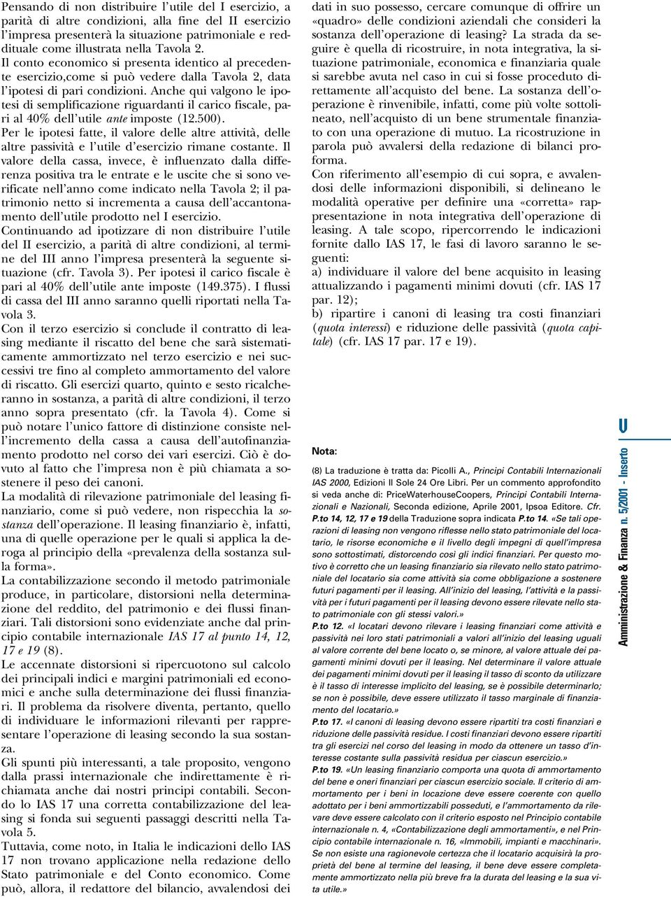 Anche qui valgono le ipotesi di semplificazione riguardanti il carico fiscale, pari al 40% dell utile ante imposte (12.500).