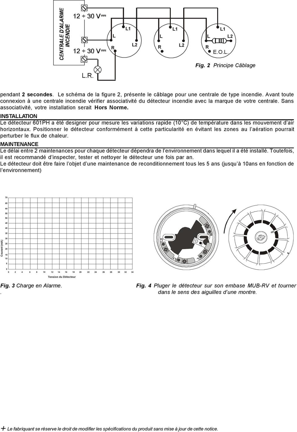 INSTAATION e détecteur 601PH a été designer pour mesure les variations rapide (10 C) de température dans les mouvement d air horizontaux.