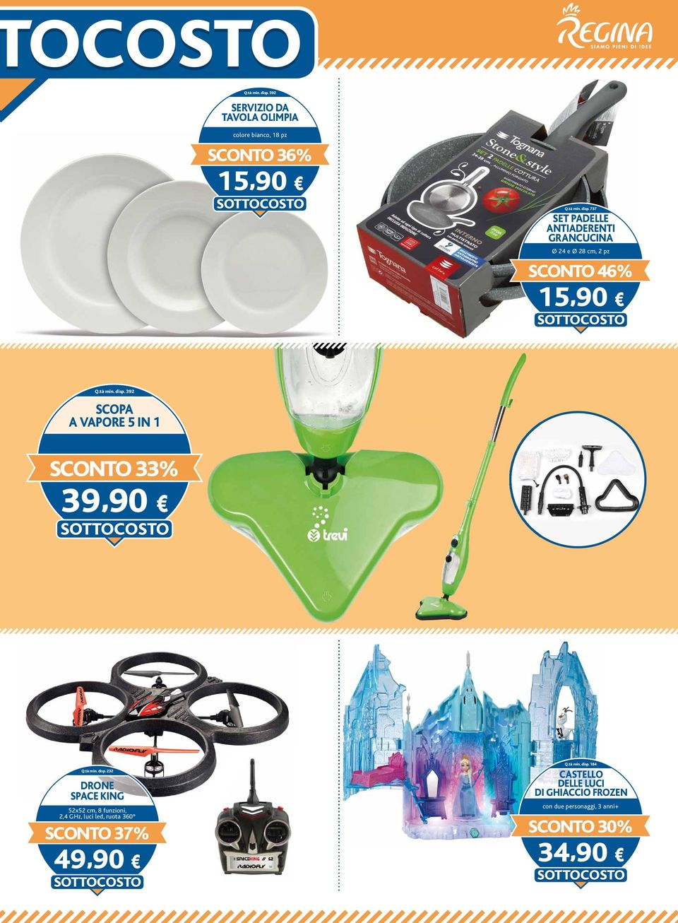 tà min. disp. 184 CASTELLO DELLE LUCI DI GHIACCIO FROZEN con due personaggi, 3 anni+ SCONTO 30% 34,90