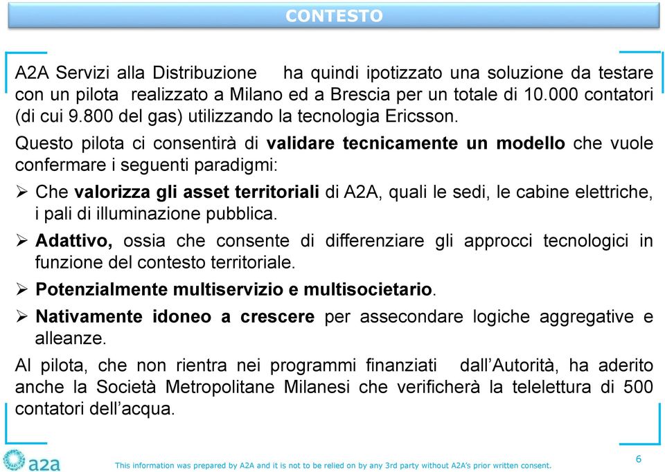 Che valorizza gli asset territoriali di A2A, quali le sedi, le cabine elettriche, i pali di illuminazione pubblica.