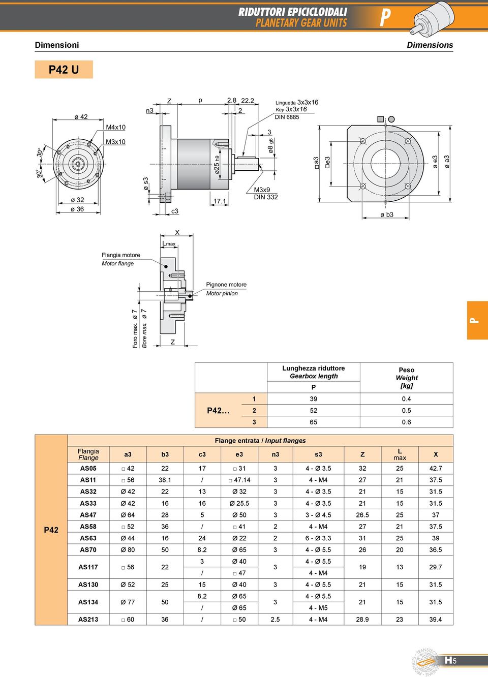 AS33 Ø 42 16 16 Ø 2. 3 4 - Ø 3. 21 1 31. AS47 Ø 64 28 Ø 0 3 3 - Ø 4. 26. 2 37 AS8 2 36 / 41 2 4 - M4 27 21 37. AS63 Ø 44 16 24 Ø 22 2 6 - Ø 3.3 31 2 39 AS70 Ø 80 0 8.