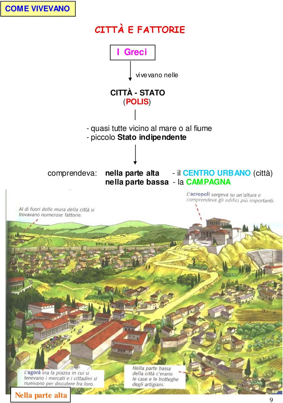 piccolo Stato indipendente comprendeva: nella parte alta - il