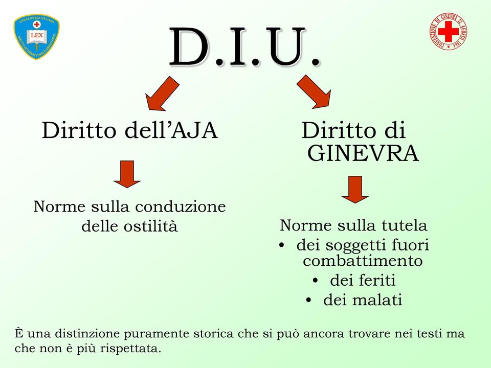 delle ostilità Norme sulla tutela dei soggetti fuori