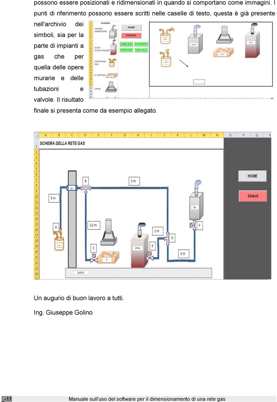 nell'archivio dei simboli, sia per la parte di impianti a gas che per quella delle opere murarie e delle