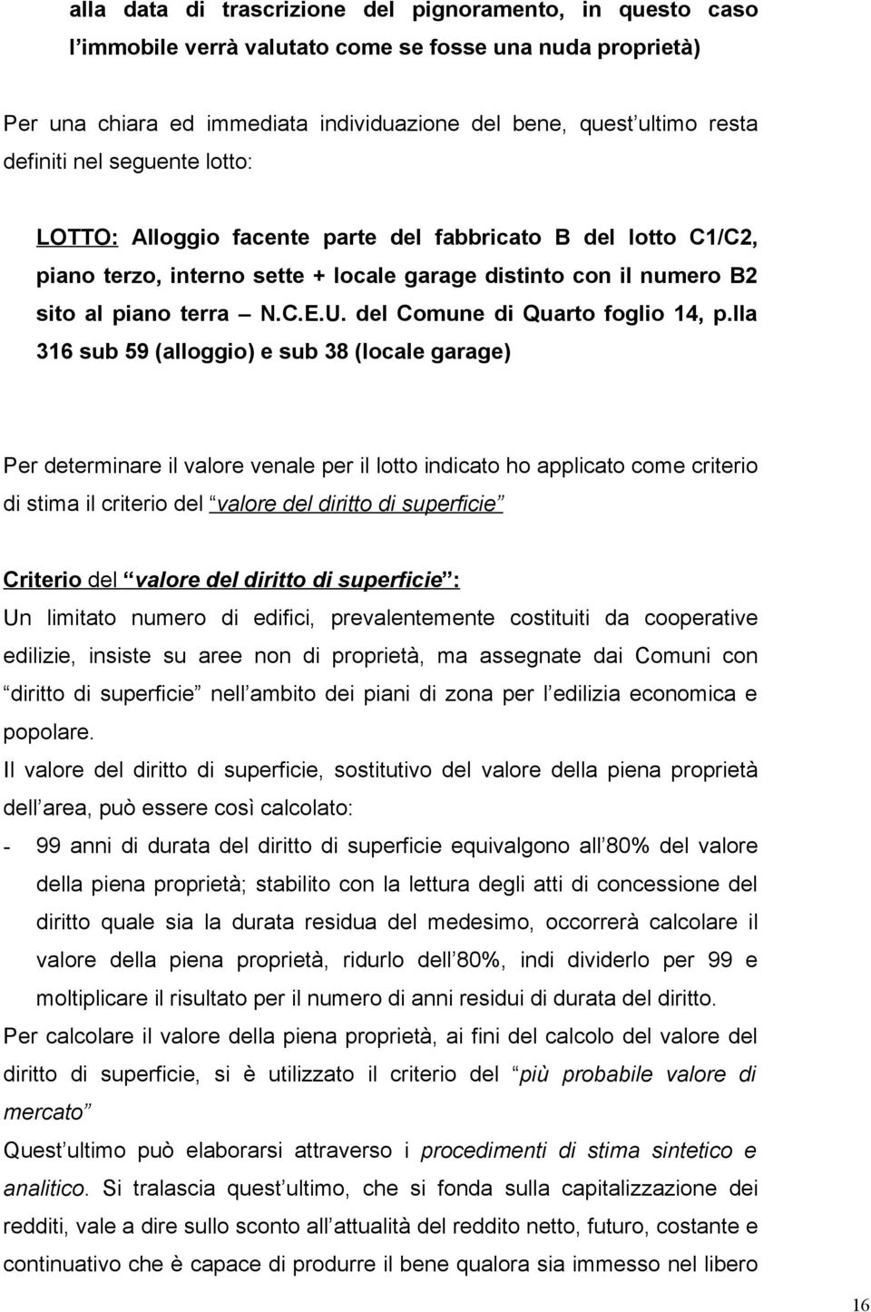 del Comune di Quarto foglio 14, p.