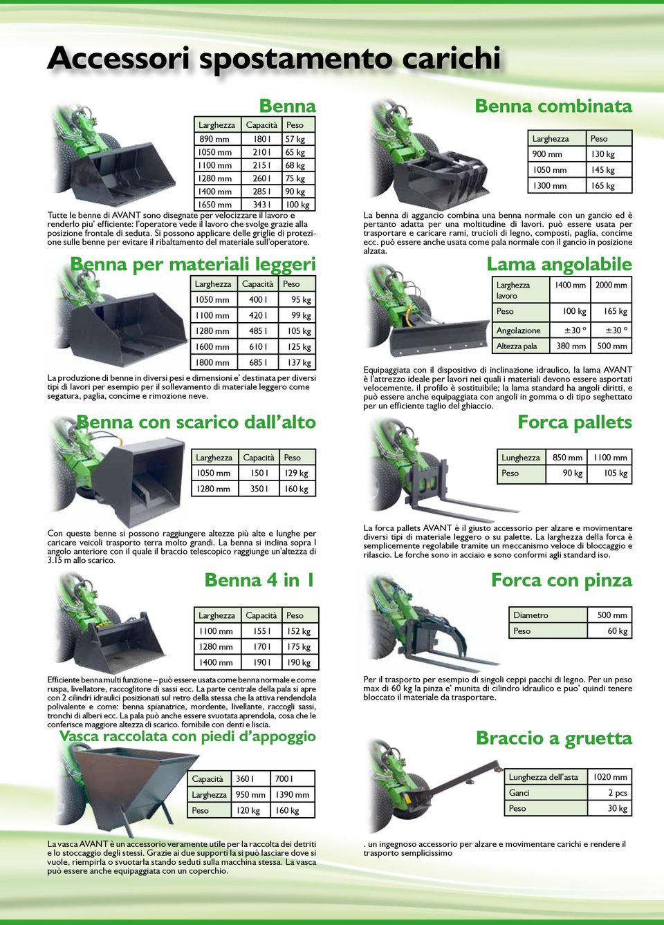 Si possono applicare delle griglie di protezione sulle benne per evitare il ribaltamento del materiale sull operatore.