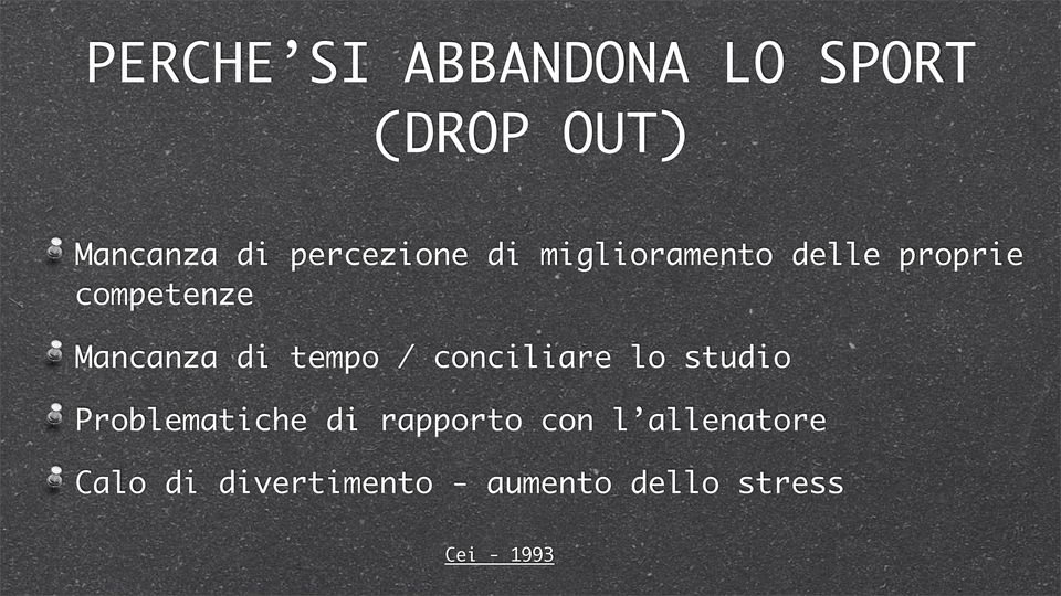 Mancanza di tempo / conciliare lo studio Problematiche di